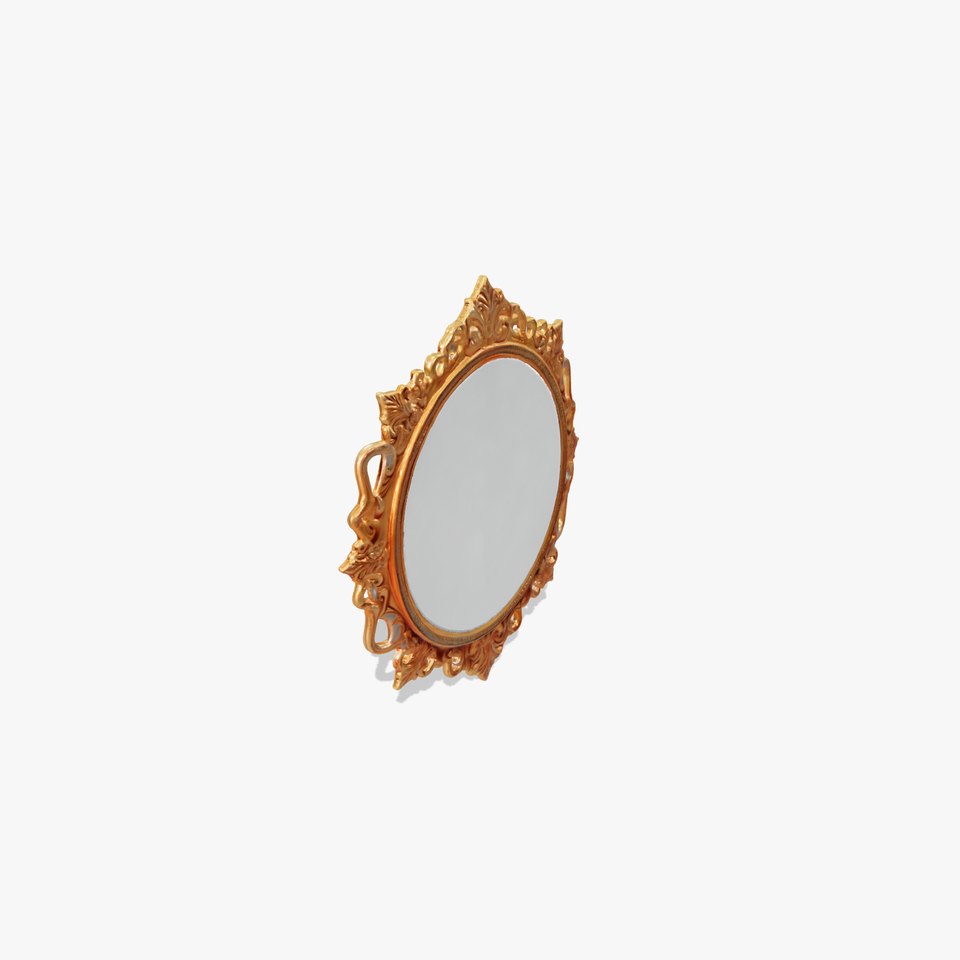 GoldEdged Medieval Mirror model pack